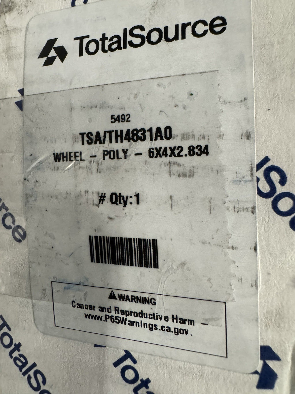 Thombert 4831A0 Forklift Wheel Polyurethane Total Source TH4831A0 NEW IN BOX!