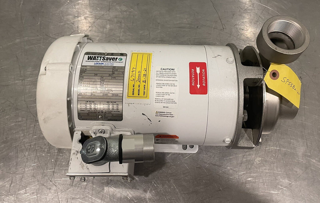 Corcoran 2000D Centrifugal Pump 316SS Stainless C6T34WK33A NEW! FREE SHIPPING!
