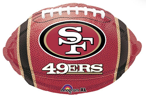 (1) San Francisco 49ers Football Shaped Balloon Foil Anagram 29609 NEW!