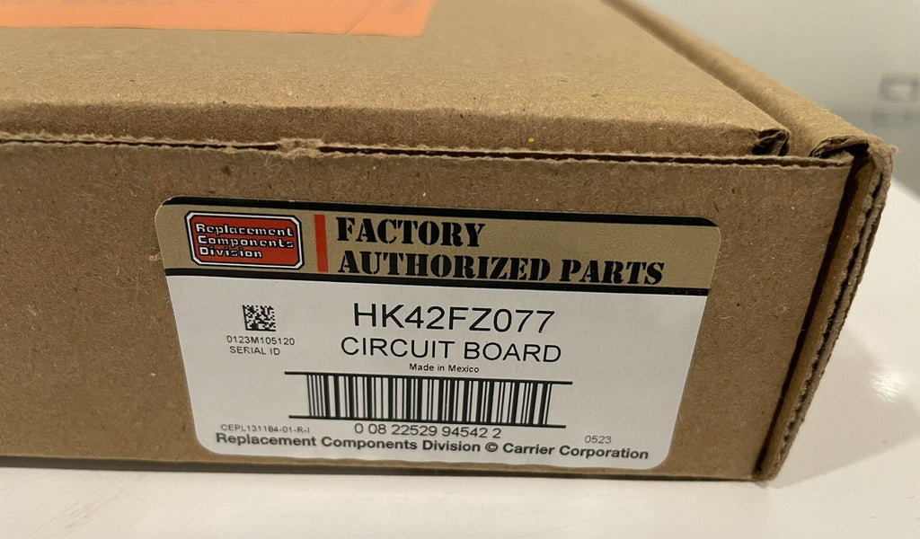 HK42FZ077 Circuit Control Board For Carrier Furnace Factory Authorized Parts NEW