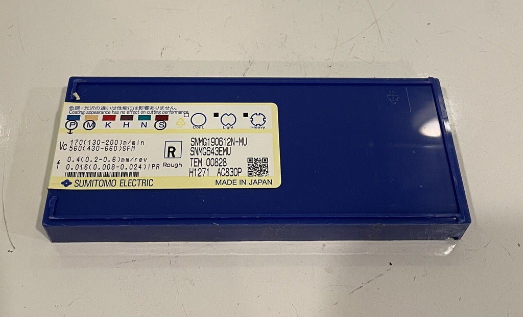 Sumitomo SNMG190612N-MU Carbide Inserts 10 PACK AC830P NEW! FREE SHIPPING!