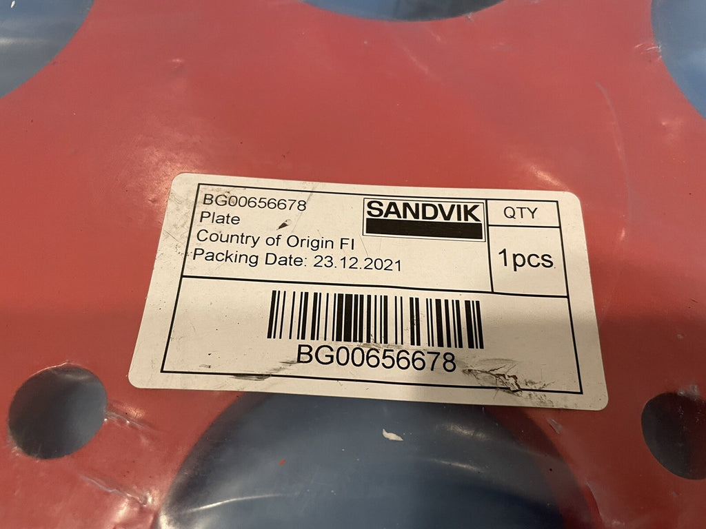 Sandvik BG00656678 Plate Genuine NEW! FREE SHIPPING!