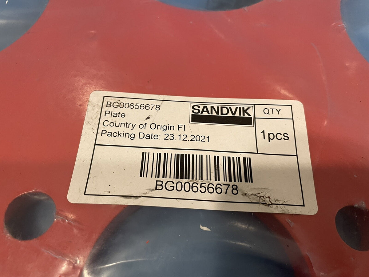 Sandvik BG00656678 Plate Genuine NEW! FREE SHIPPING!
