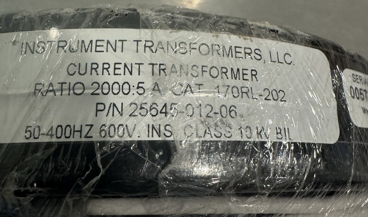 170RL-202 Instrument Current Transformer 25645-012-06 Ratio 2000:5 50-400Hz 600V