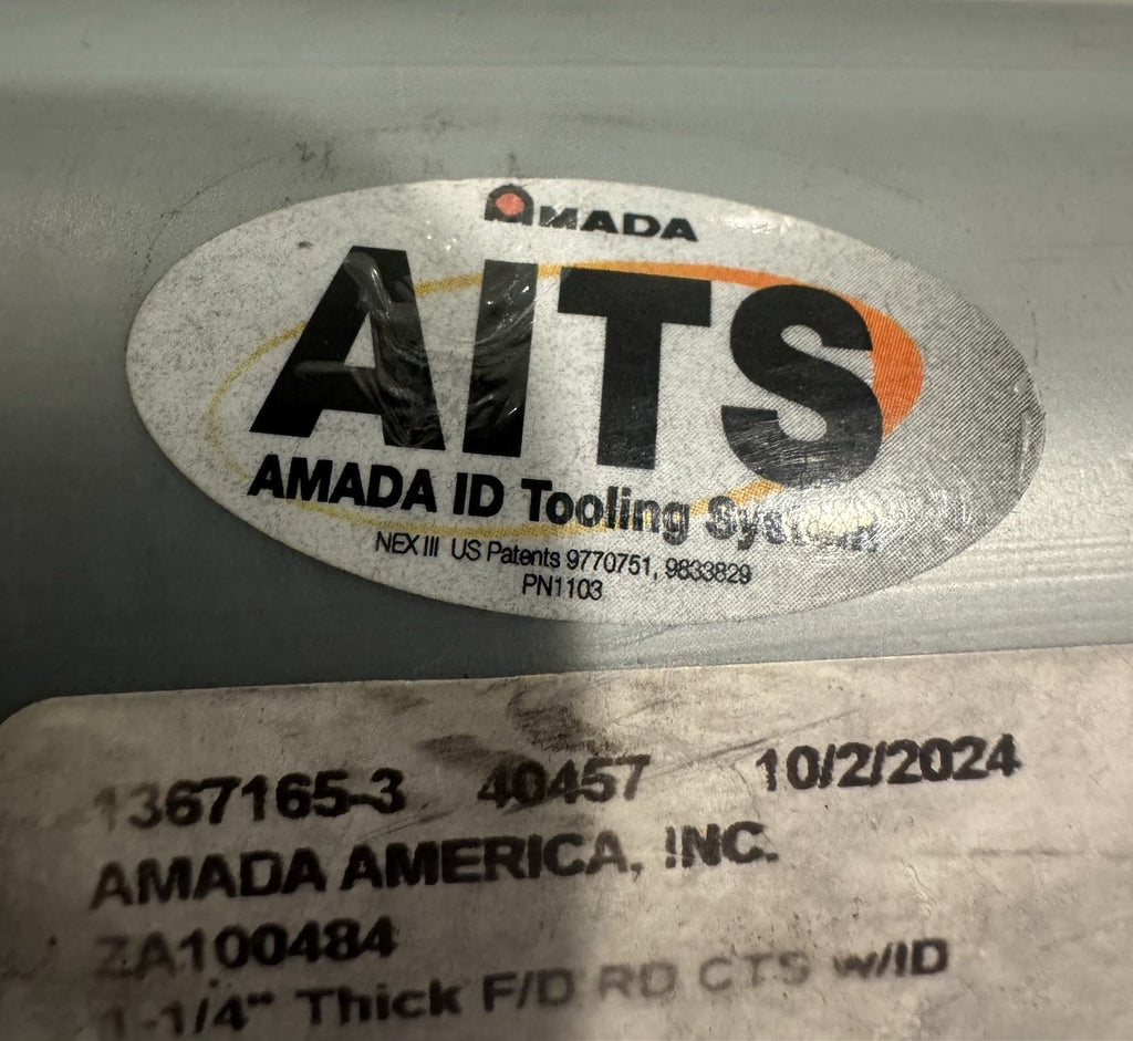 Amada ZA100484 1-1/4” Thick F/D RD CTS W/ ID Set S100484-03390 Turret Punch NEW!
