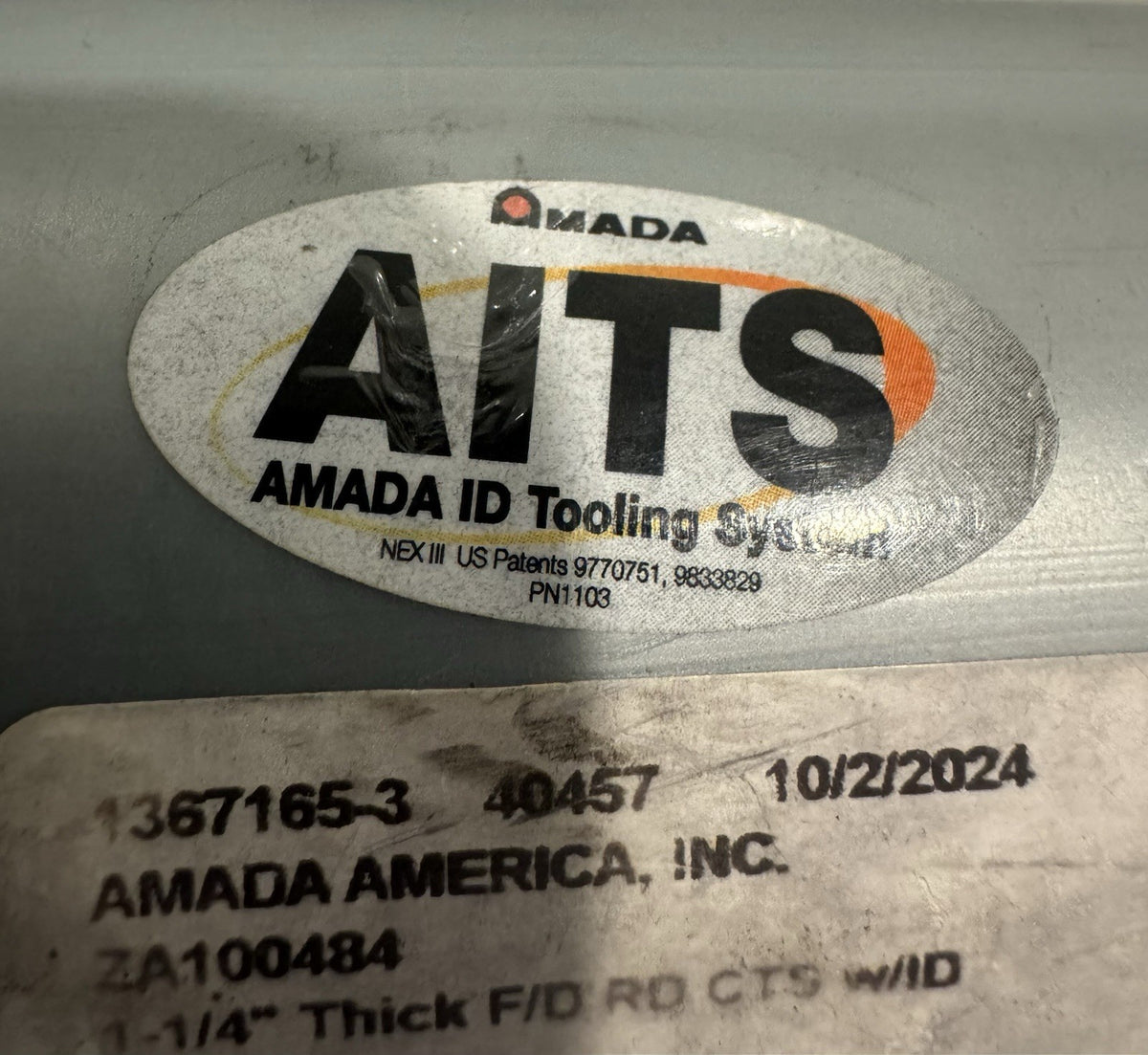Amada ZA100484 1-1/4” Thick F/D RD CTS W/ ID Set S100484-03390 Turret Punch NEW!