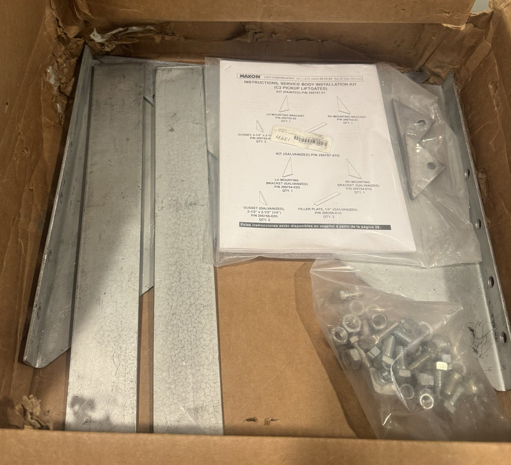 Maxon Liftgate 29757-01G Service Body Install Kit Galvanized NEW IN BOX!