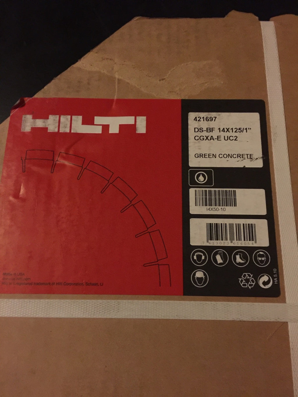 Hilti Green Concrete Blade 421697 DS-BF 14x125/1" CGXA-E UC2 NEW
