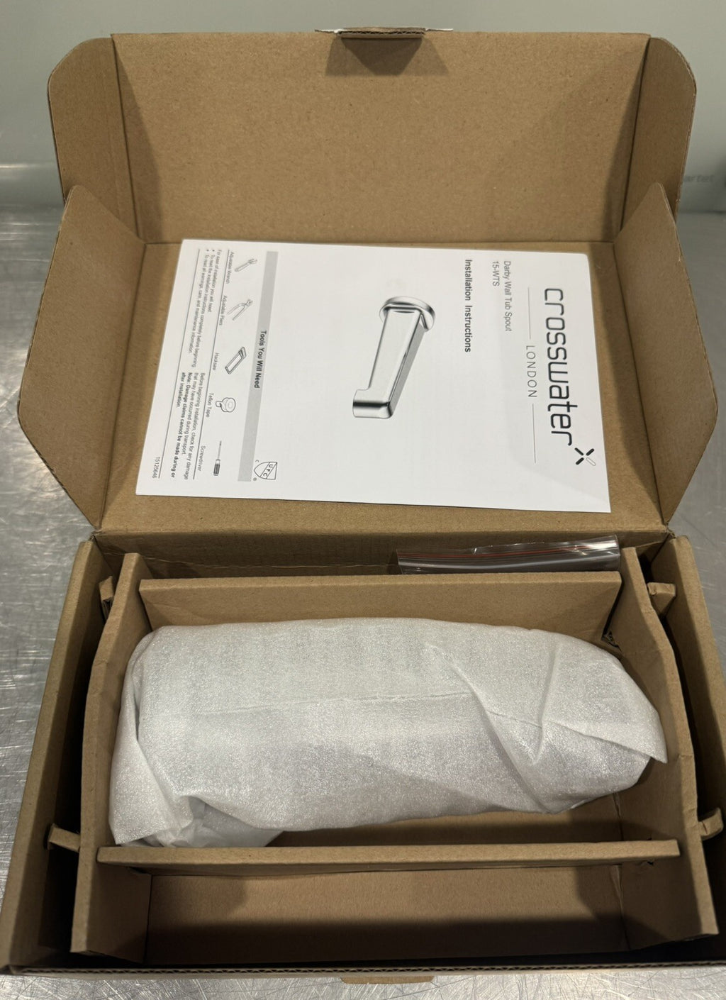 Crosswater 15-WTS-PC Darby Tub Wall Spout Polished Chrome NEW IN BOX! SHIPS FREE