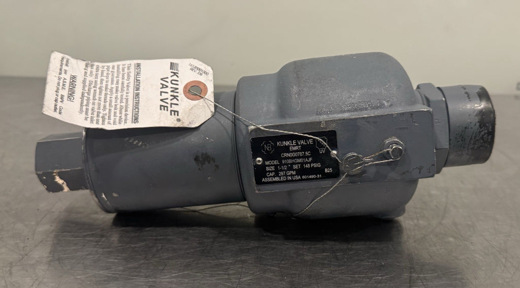 Kunkle Valve 910BHGM01AJF Safety Relief Valve Male X Female 1-1/2” 148 PSIG NEW!