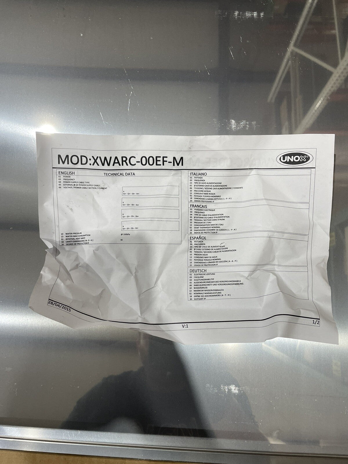 Unox XWARC-00EF-M Oven Intermediate Open Stand 600x400 NEW IN BOX! FREE SHIPPING