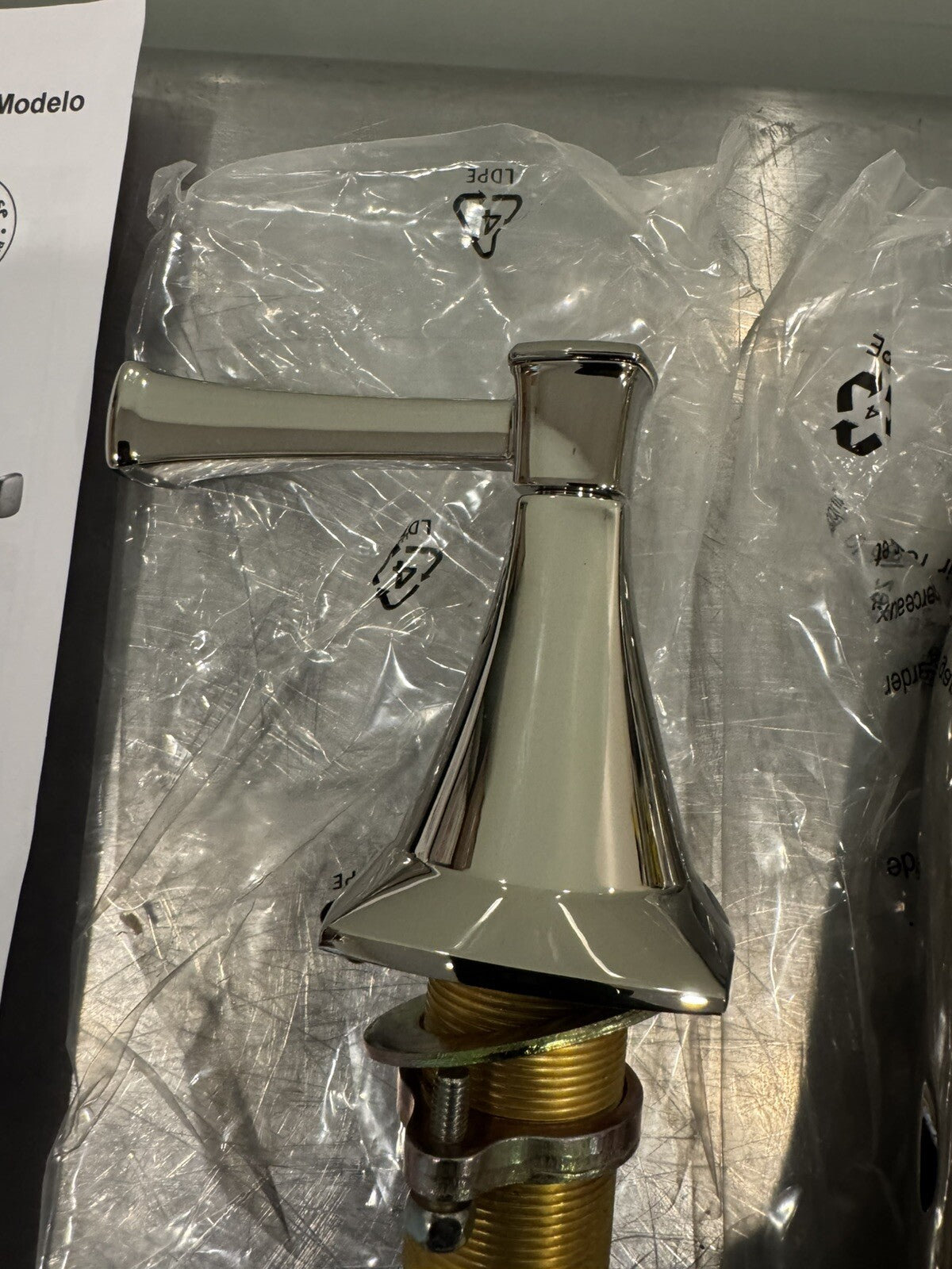 Luxart PO2418DE-PUPN Bathroom Faucet Polished Nickel Widespread Deck Mount NEW!