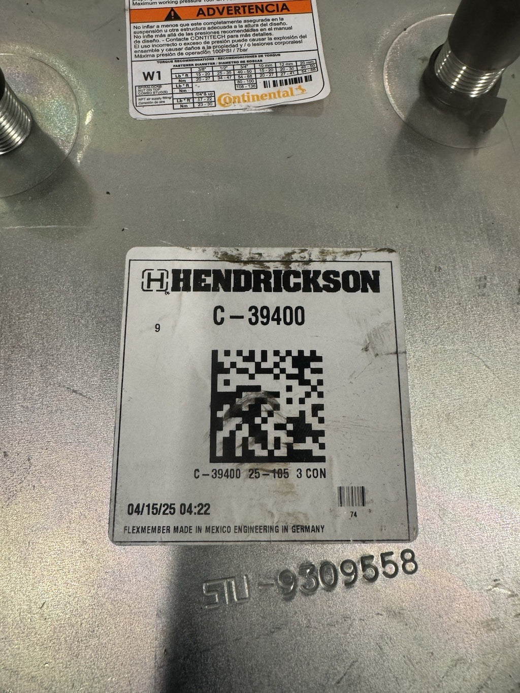Hendrickson C-39400 Air Spring Suspension Heavy Duty NEW! FREE SHIPPING! 