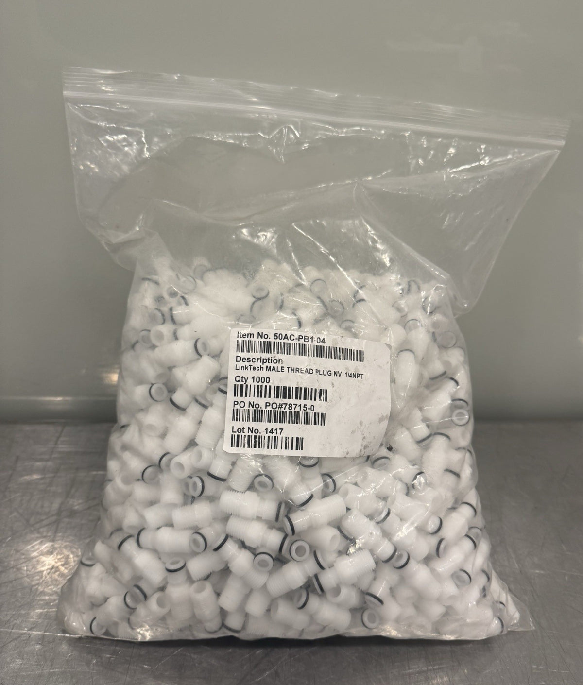 50AC-PB1-04 LinkTech 25 PACK Male Thread Plug NV 1/4 NPT Valved NEW! SHIPS FREE!