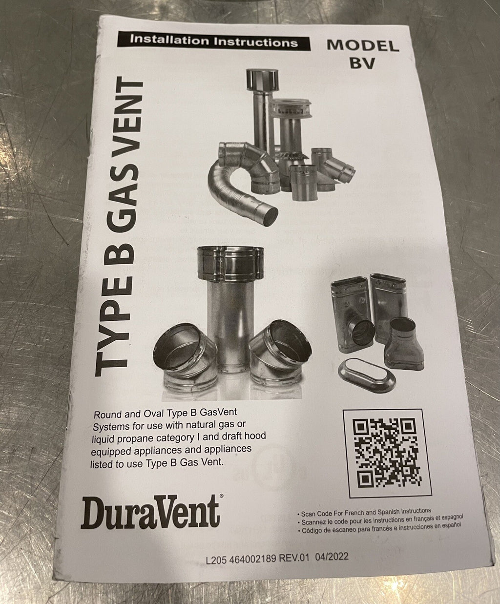 DuraVent 7BVAF Type B Round Gas Vent 7” Inner Diameter NEW! FREE SHIPPING!