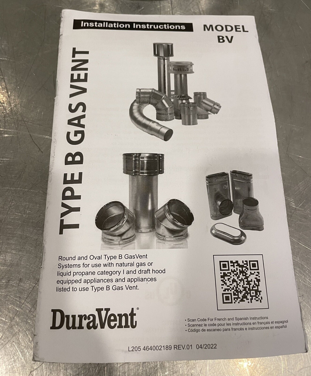 DuraVent 7BVAF Type B Round Gas Vent 7” Inner Diameter NEW! FREE SHIPPING!