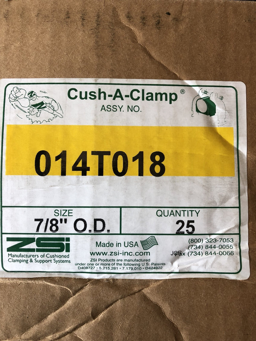 Cush-A-Clamp 014T018 7/8” OD Channel Mounting System NEW SEALED Lot Of 5