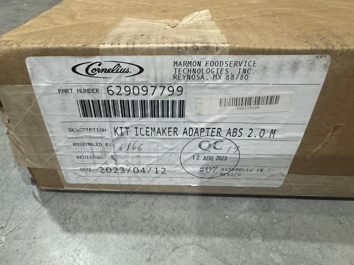 Cornelius 629097799 Icemaker Adapter ABS 2.0 M Manitowoc Scotsman NEW SHIPS FREE
