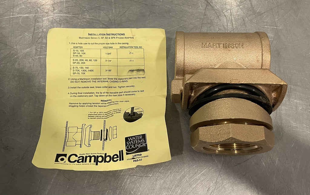 Campbell S-70XLF Pitless Adapter Lead Free 2” Drop Pipe NEW IN BOX!