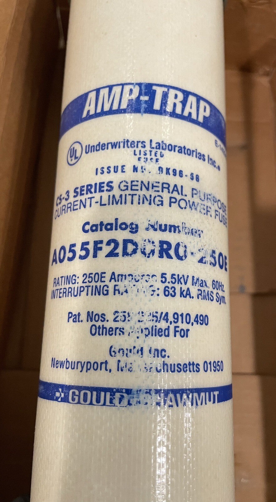 Gould Shawmut A055F2D0R0-250E Fuse 5.5Kv CS-3 Series NEW IN BOX! FREE SHIPPING!