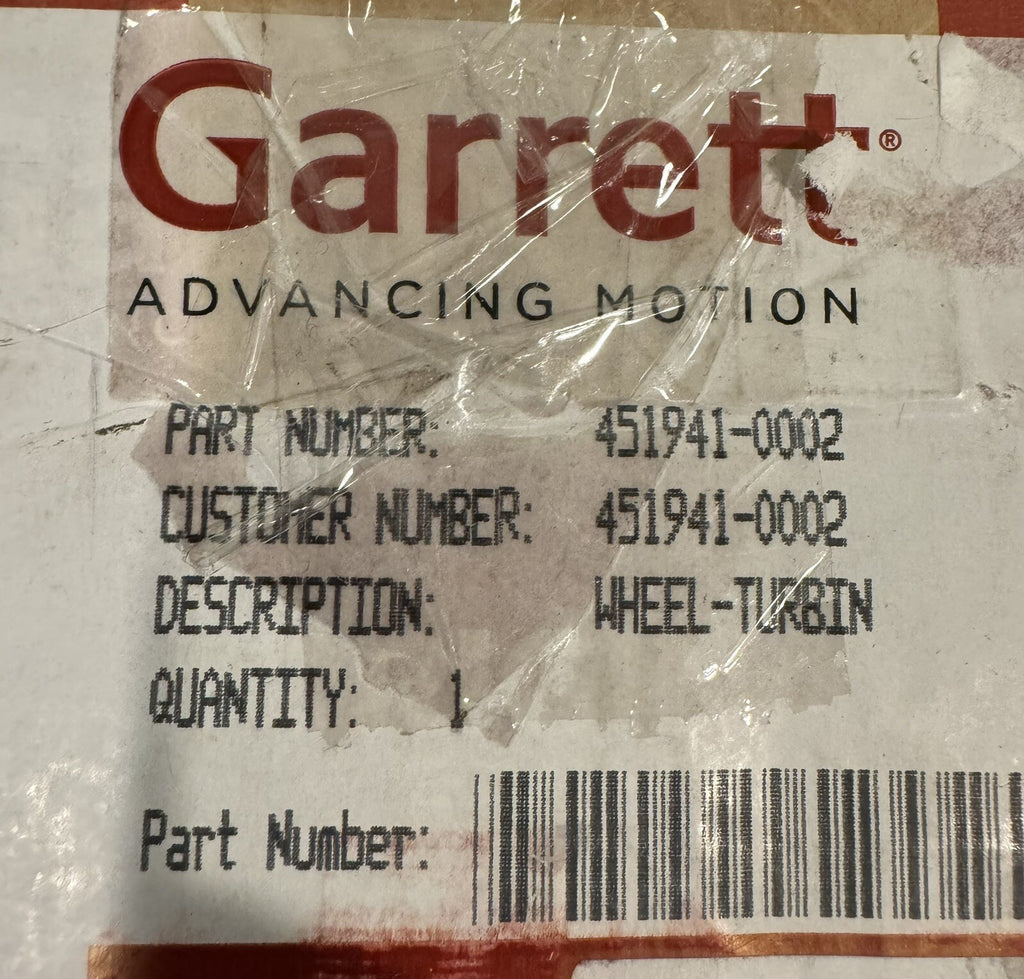 Garrett 451941-0002 Turbo Wheel Turbine ASSY NEW IN BOX! FREE SHIPPING!