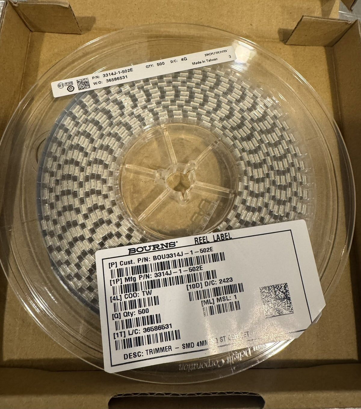 Bourns 3314J-1-502E Trimmer Resistor 500 PACK NEW! FREE SHIPPING!