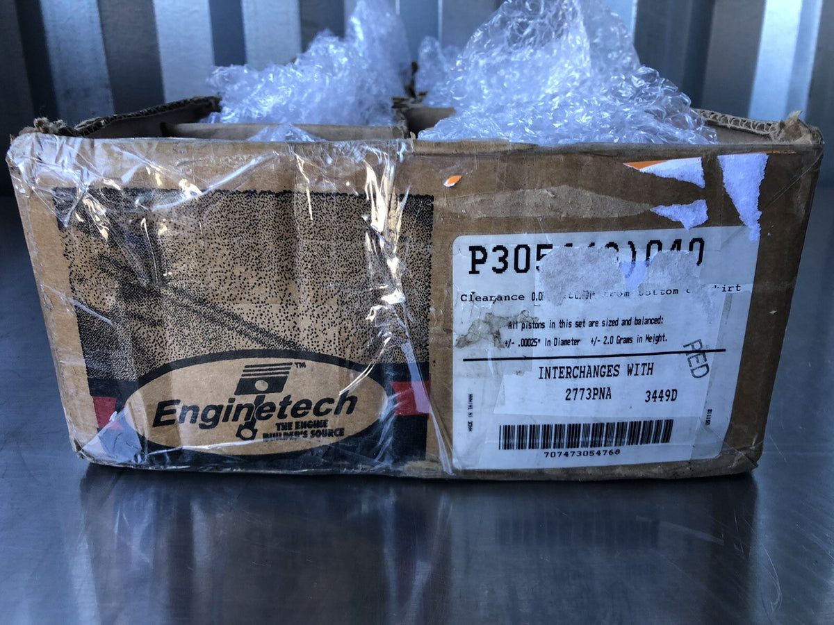 Enginetech P3054(8)040 Pistons Pack Of 8 Interchanges W/ 2773PNA NEW! SHIPS FREE