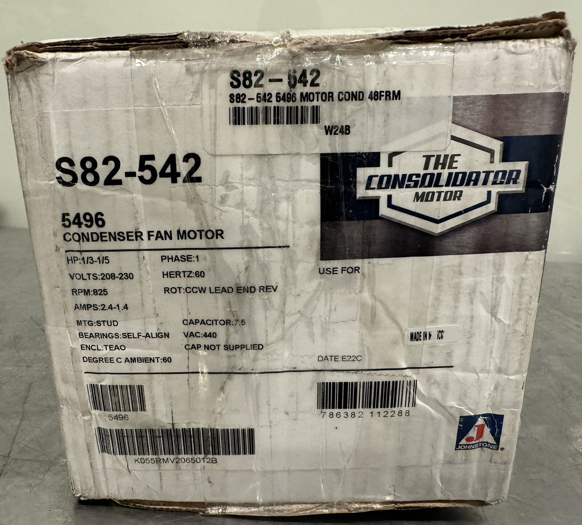 S82-542 US Motor Consolidator 1/3-1/5HP 208-230V 1PH NEW! FREE SHIPPING!