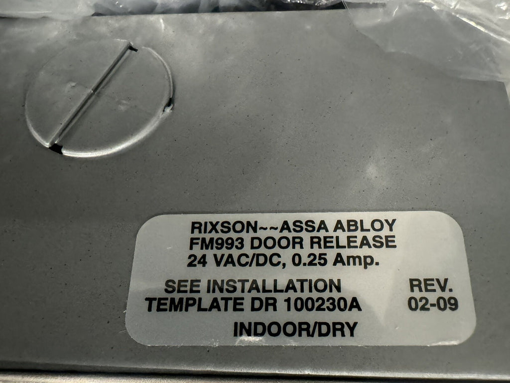 Rixson 993M Hi Hold Magnet Door Release HI HOLD DR REL-24AC/DC NEW IN BOX!