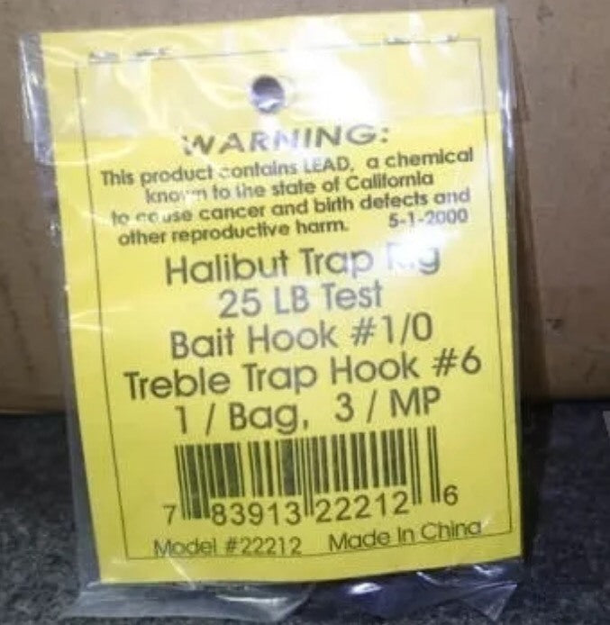 Lot Of 10 Hook Sets Lead Master Halibut Trap Rig 25lb #1/0 Model 22212 Flounder
