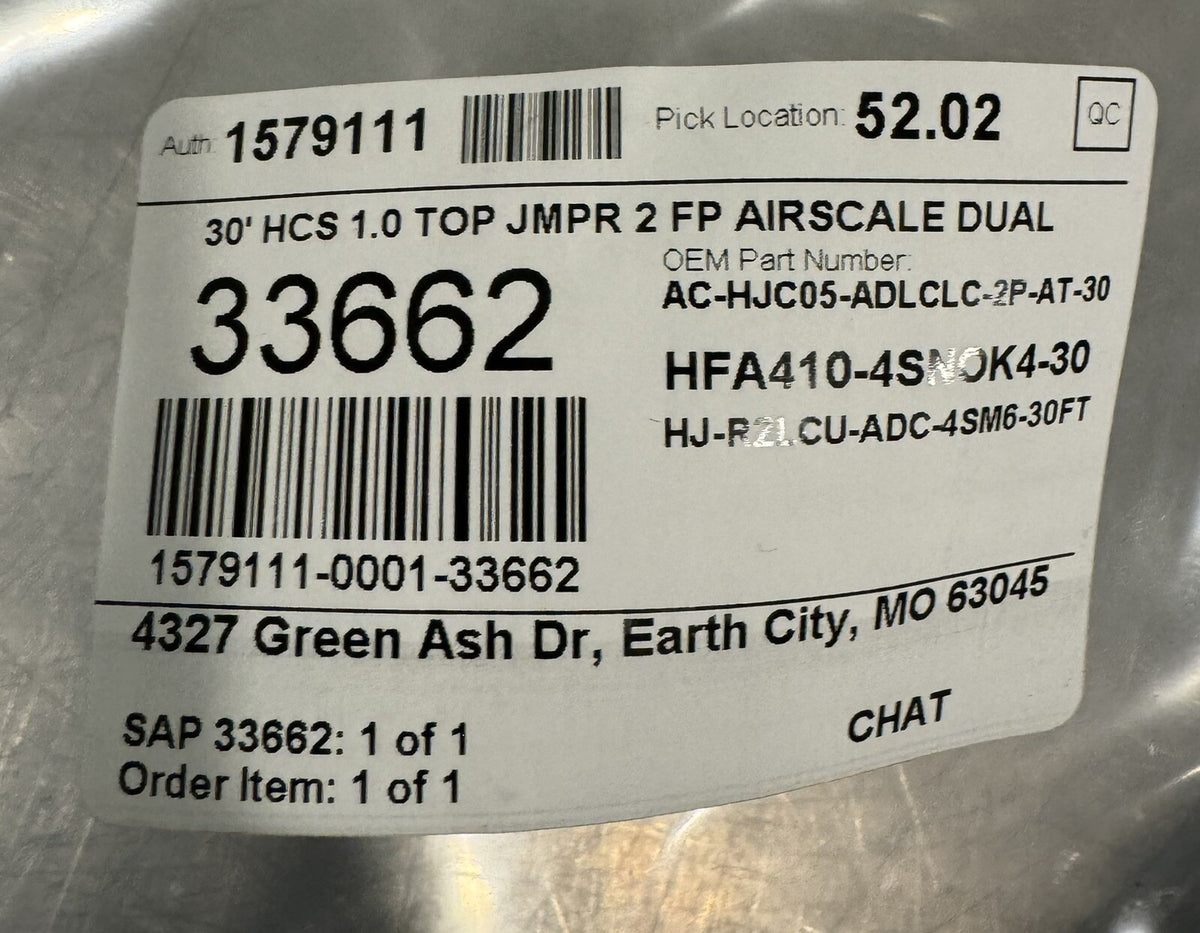 NWS 33662 Commscope HJ-R2LCU-ADC-4SM6-30FT Cable ASSY NEW! FREE SHIPPING!