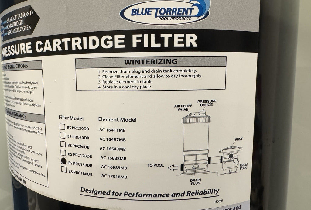 Black Diamond BS PRC150DB Cartridge Filter Element BOX 1of2 NO BASE!NEW IN BOX! 