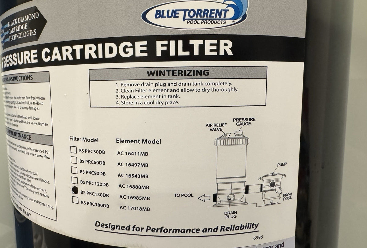 Black Diamond BS PRC150DB Cartridge Filter Element BOX 1of2 NO BASE!NEW IN BOX! 