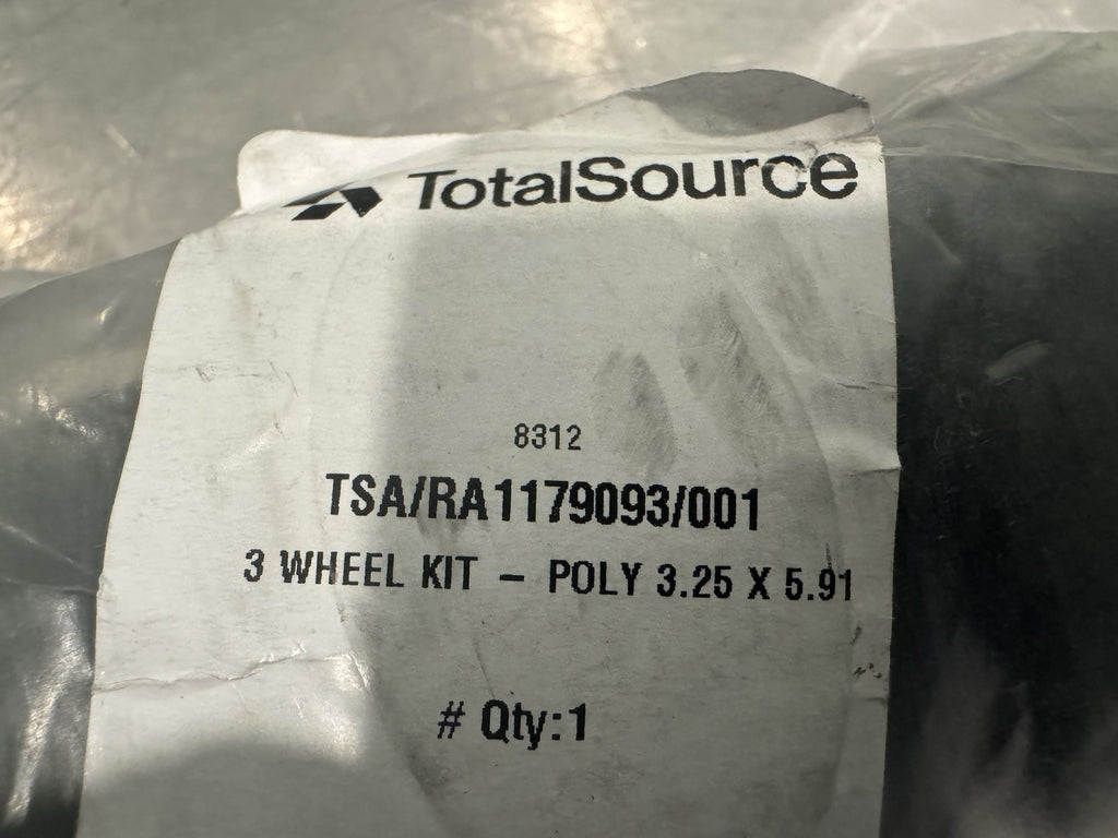 RA1179093/001 Total Source 3 Wheel Kit Poly Wheels NEW! FREE SHIPPING!
