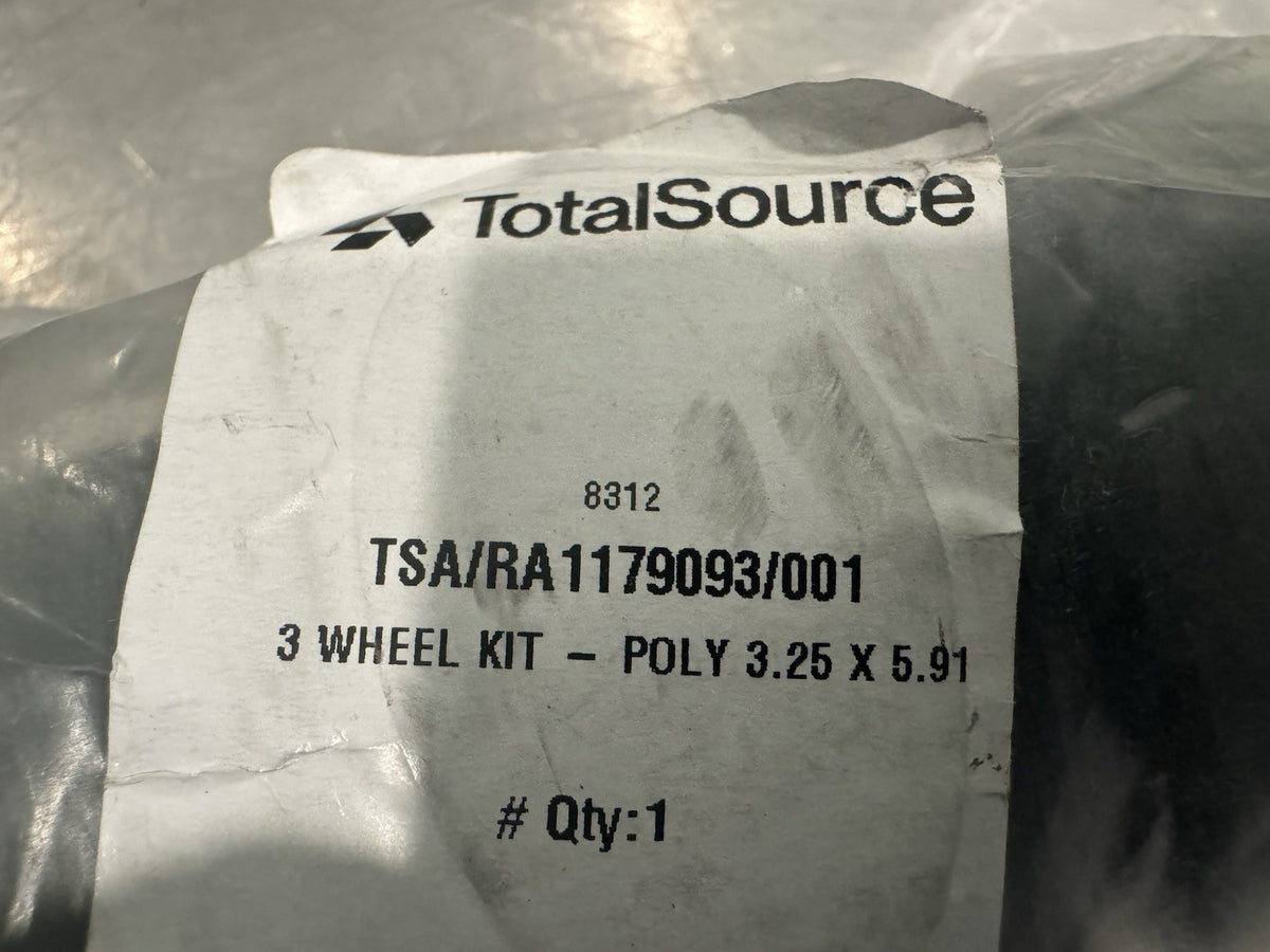 RA1179093/001 Total Source 3 Wheel Kit Poly Wheels NEW! FREE SHIPPING!