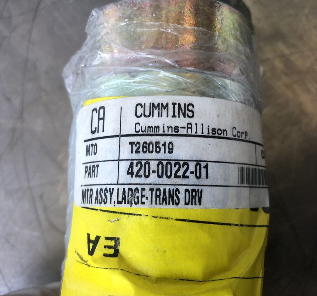 Cummins 420-0022-01 Large Trans Drive Motor Assy NEW! FREE SHIPPING!!