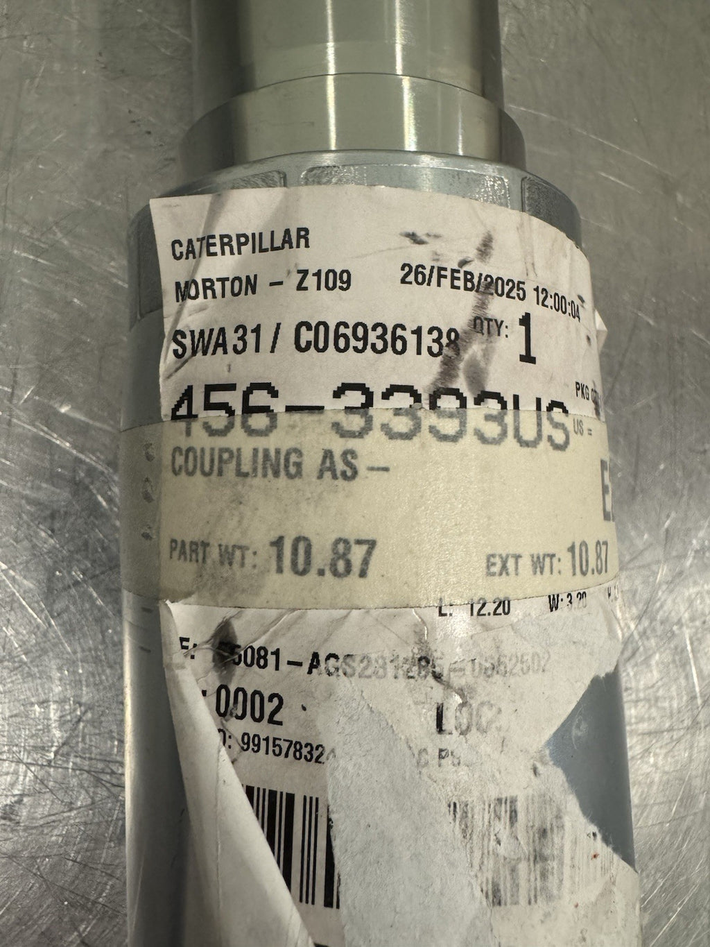 Caterpillar 456-3393 Hydraulic Coupling Hose Fitting NEW! FREE SHIPPING!