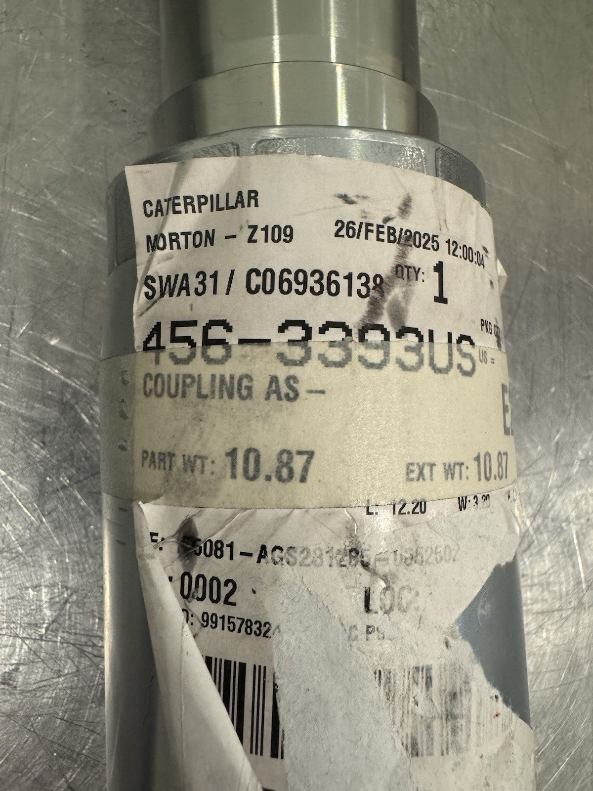 Caterpillar 456-3393 Hydraulic Coupling Hose Fitting NEW! FREE SHIPPING!