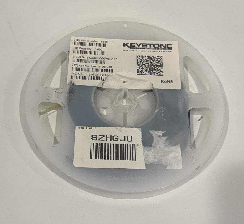 Keystone 5110 0 Ohm Jumper Chip Resistor REEL OF 1000 NEW! FREE SHIPPING!