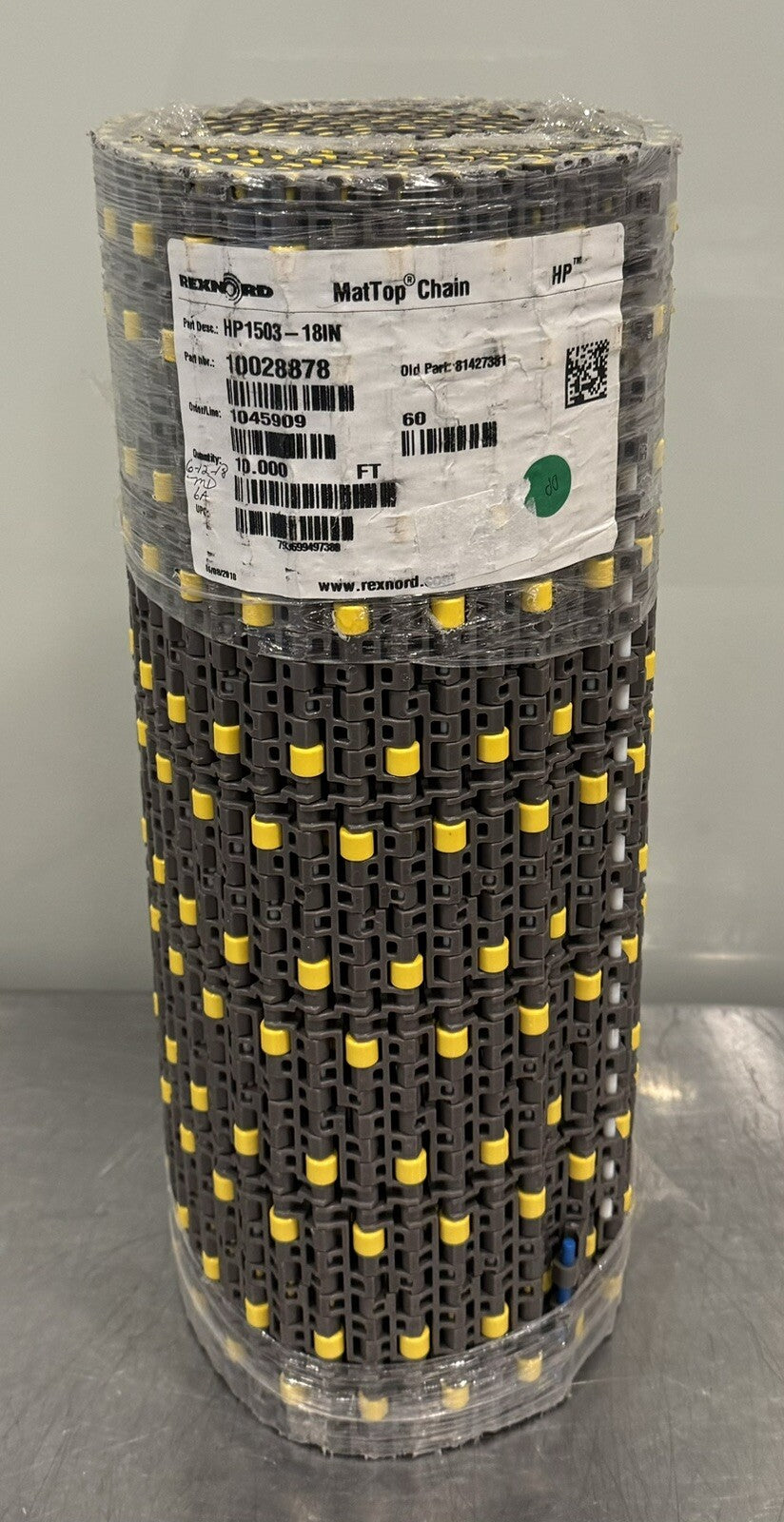 Rexnord HP1503-18IN 10’ Modular Belting Wide MatTop Chain 81427381 10028878 NEW!