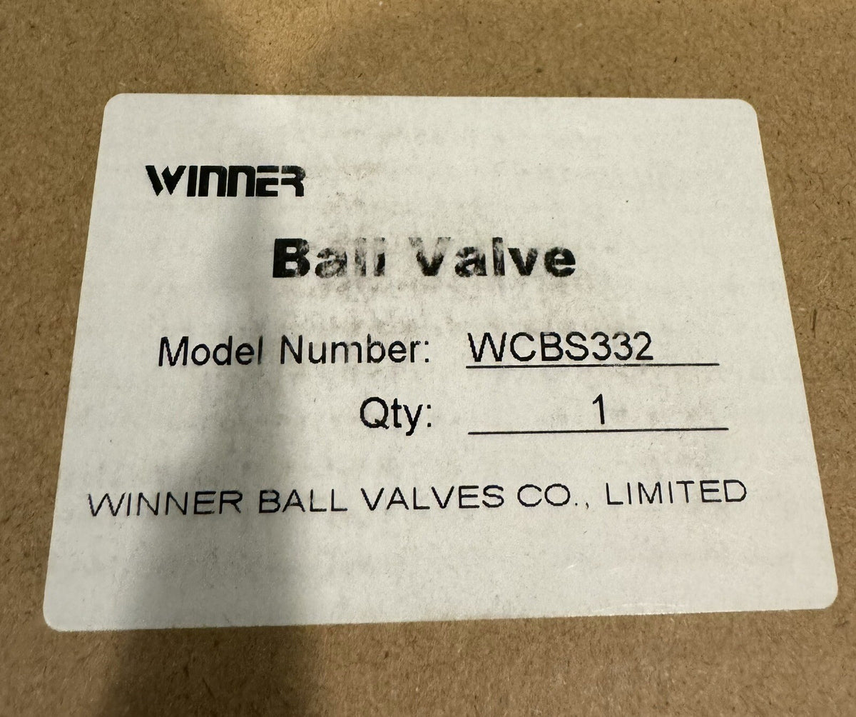 Winner WCBS332 Ball Valve 3 Way 1-1/4” NEW! FREE SHIPPING!