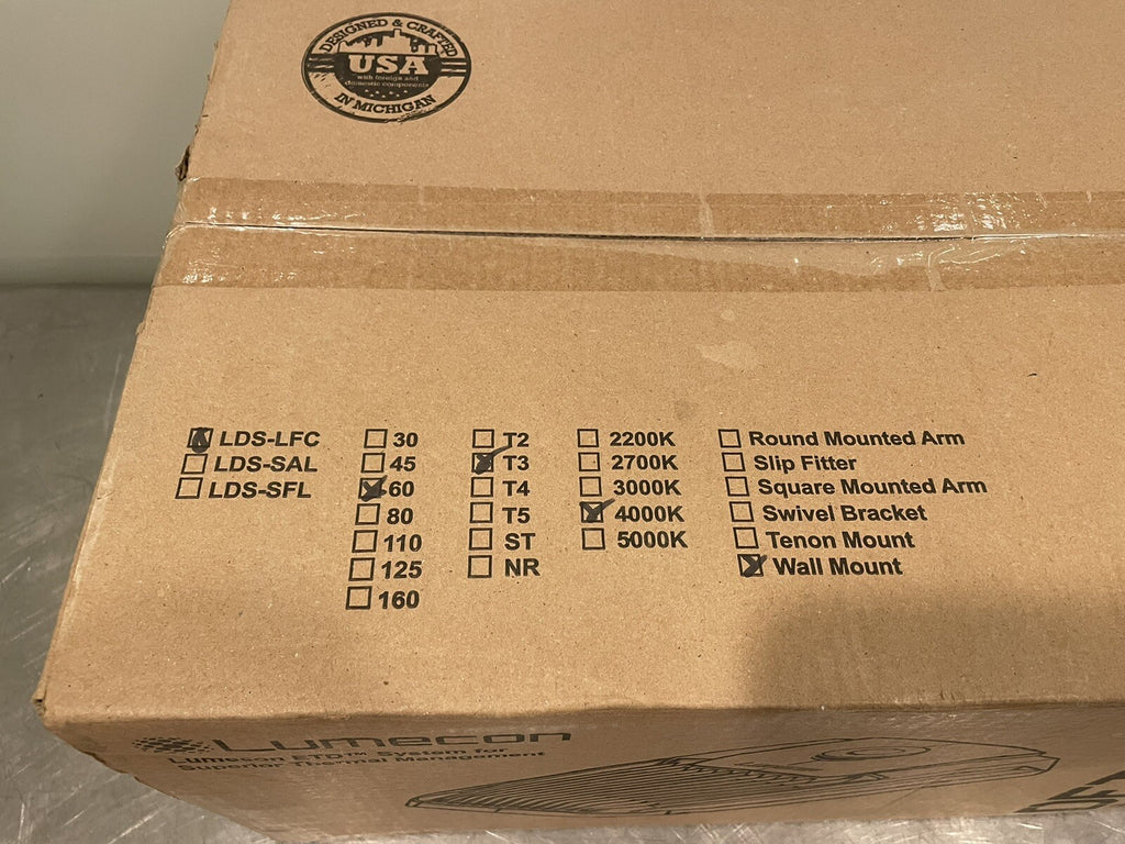 Lumecon Detroit LDS-LFC Large Full Cut Off LED Light Bronze 60W 8400 Lumens NEW!