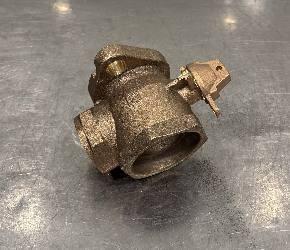 Mueller 2” Angle Stop Shutoff Brass Thread X Meter Flange NEW! FREE SHIPPING!