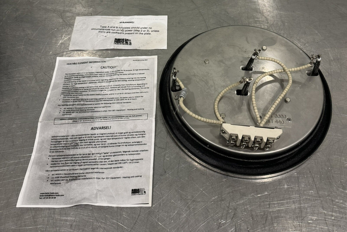 Beha-Hedo 611014-1 Hot Plate 3000W 440V 7022T BEH611014-1 NEW IN BOX!