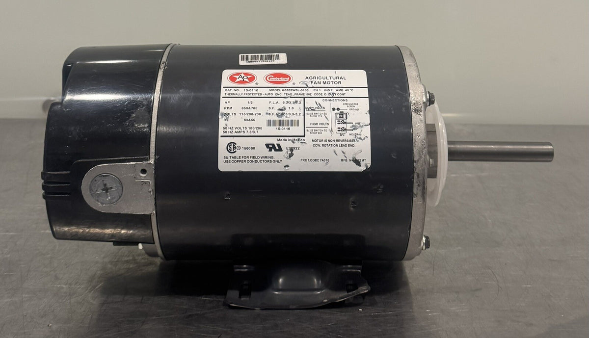 Cumberland 15-0116 Motor 1/2 HP 115/208-230V K63ZZWSL-5108 NEW! FREE SHIPPING!
