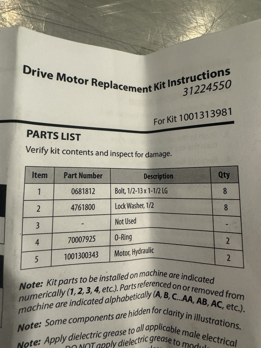 Hema JLG 1001313981 Drive Kit 1001300343 Hydraulic Motors NEW! FREE SHIPPING!