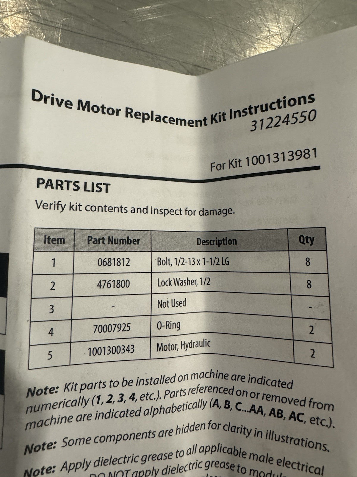 Hema JLG 1001313981 Drive Kit 1001300343 Hydraulic Motors NEW! FREE SHIPPING!