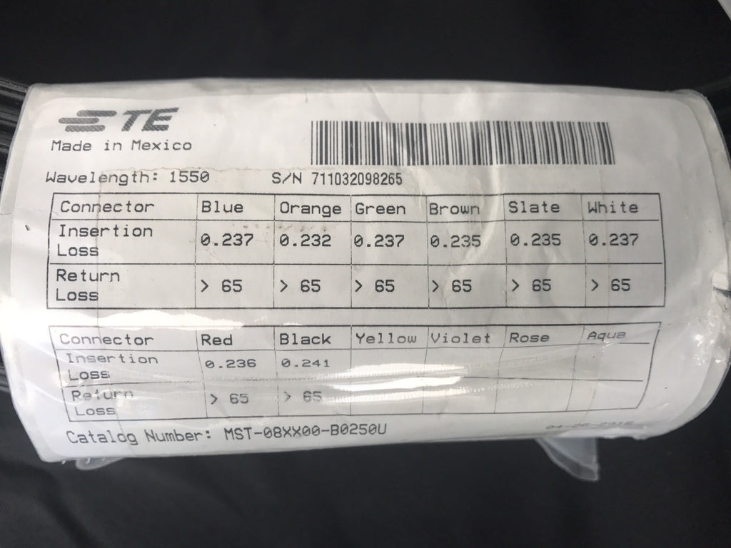 TE Connectivity MST-08XX00-B0250U Mini MST Fiber Optic Multi Port Terminal NEW