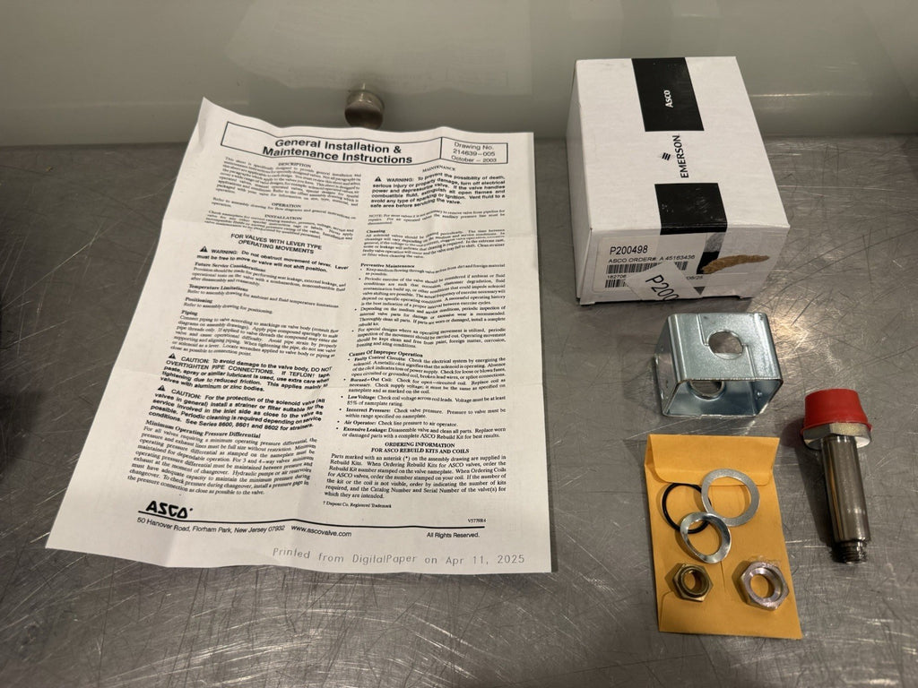 Asco P200499 Solenoid Valve Rebuild Kit 182706 P200498 NEW IN BOX! FREE SHIPPING