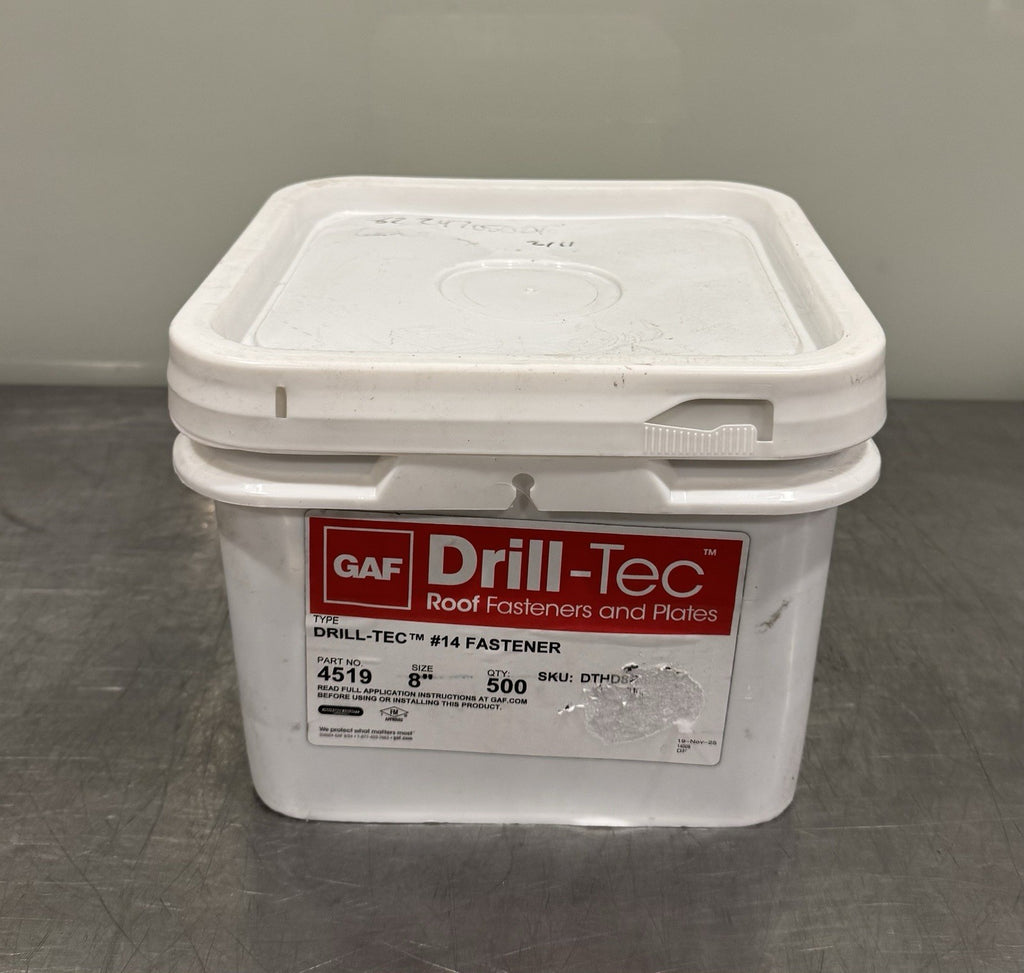 GAF Drill-Tec 4519 #14 Fastener Heavy Duty 8” 500 pack NEW! FREE SHIPPING!